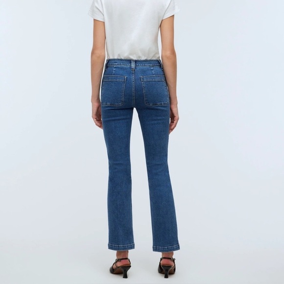 Madewell-Mid Rise-Kick Out-Crop Jeans-Blue-Classic-Spring-Summer-Costal-Size 27 - Picture 3 of 16